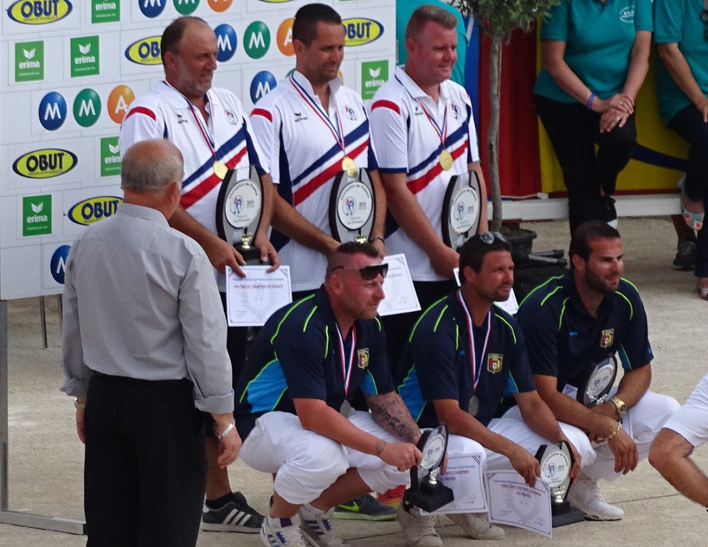 Champions de France : Loïc Ceyte, Teodorico Antigo, Frédéric Torrest (PACA) Vice-champions : David Sorrentino, Julien Serrano, Olivier Domenge (Bouches-du-Rhône)