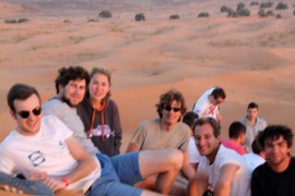 Groupe au sommet des dunes