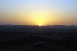 Coucher de soleil à Mergouza