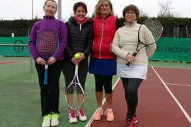 Luminita Leenhardt et Nelly Aumede du TC Le Cailar - Sylvie Grelet et Maria Berc du TC Vauvert 
