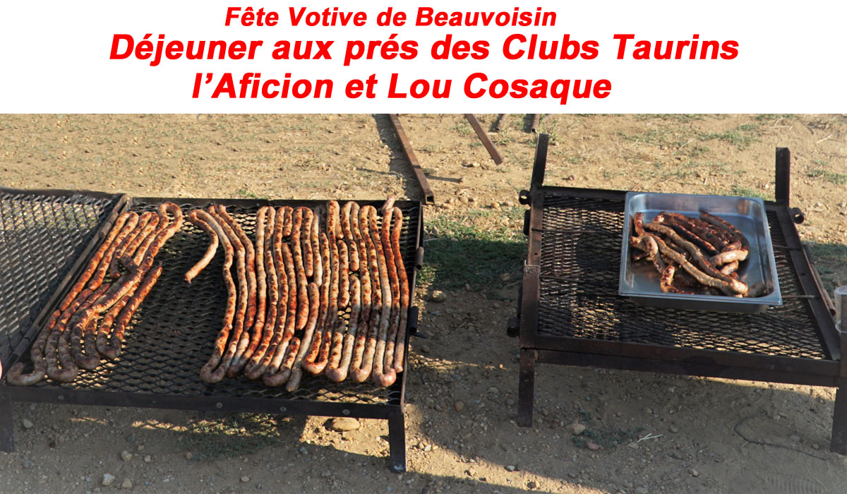 Lire la suite à propos de l’article Beauvoisin : Le déjeuner aux prés des clubs taurins l’Aficion et Lou Cosaque