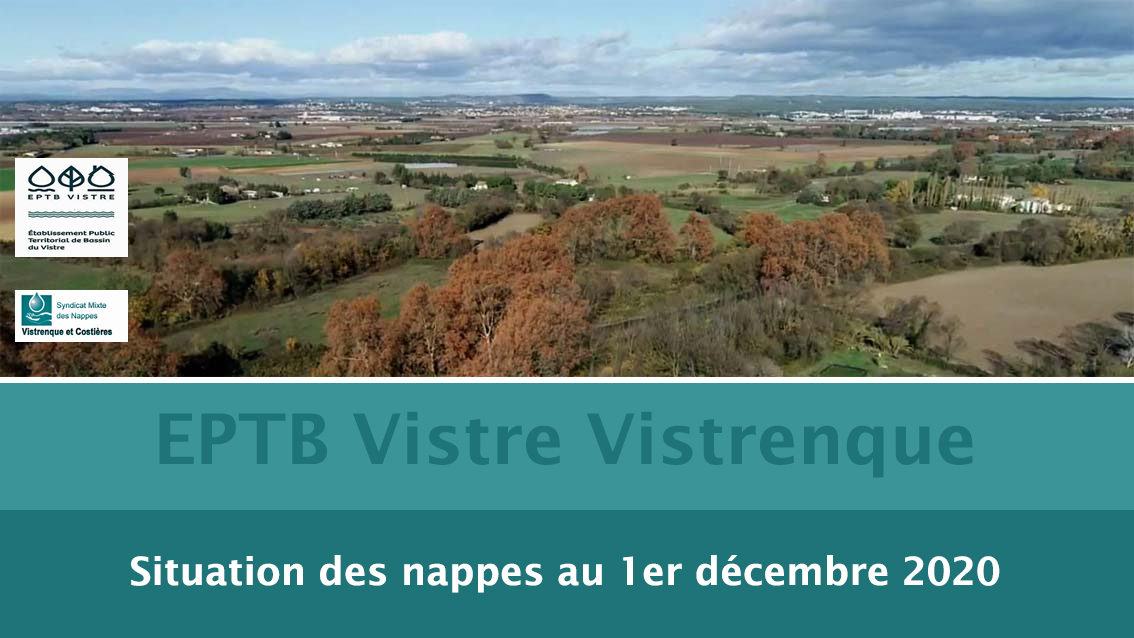 You are currently viewing VISTRE VISTRENQUE : LA SITUATION DES NAPPES AU 1ER DÉCEMBRE 2020