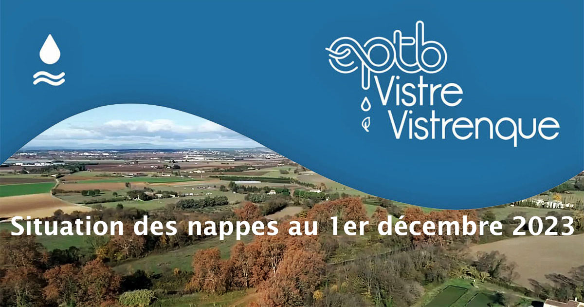 You are currently viewing Vistre Vistrenque : La situation des nappes au 1er décembre 2023