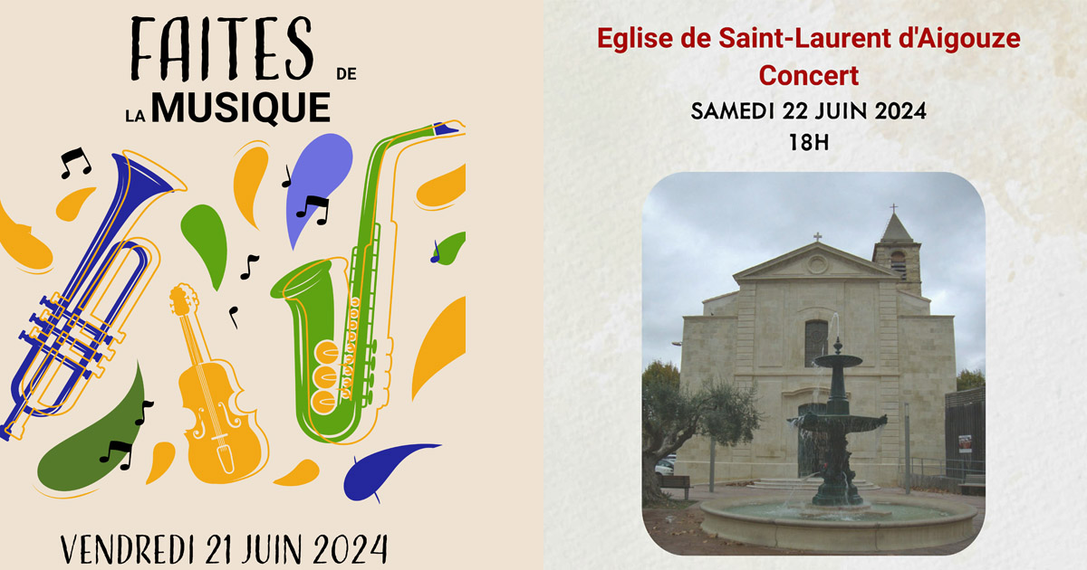 Lire la suite à propos de l’article « Faites de la musique » et concert de musiques sacrées à Saint-Laurent d’Aigouze