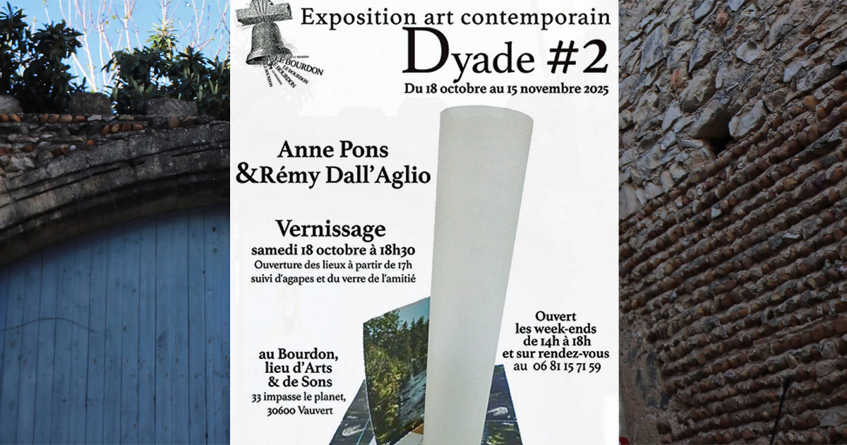 Lire la suite à propos de l’article Vernissage de l’exposition Dyade & 2 au « Bourdon, lieu d’Arts et de Sons »