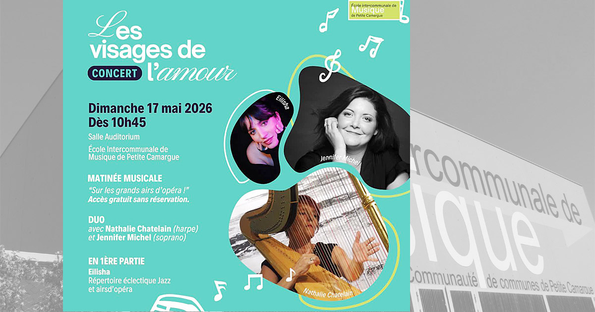 Lire la suite à propos de l’article Matinée musicale ce dimanche à l’école de musique<br><em>Les visages de l’amour</em></br>