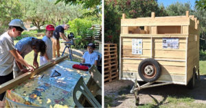 Construction d’un Araba par les jeunes colombophiles de Camargue