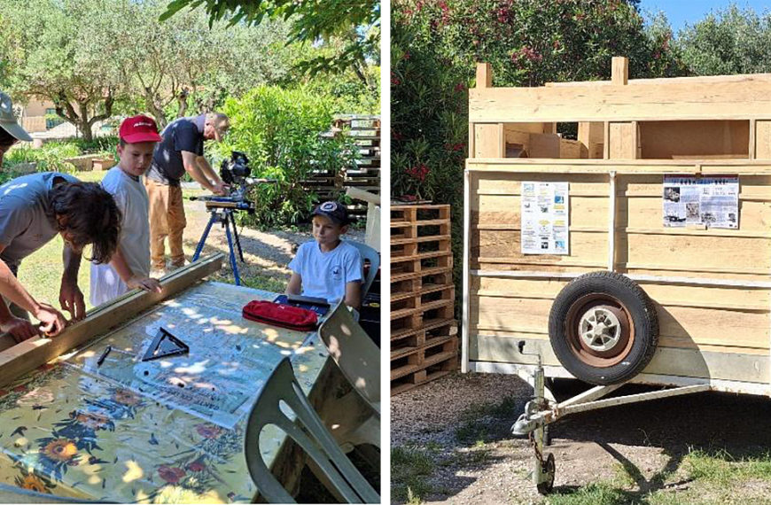 Construction d’un Araba par les jeunes colombophiles de Camargue