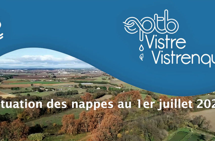 Vistre Vistrenque : La situation des nappes au 1er juillet 2026