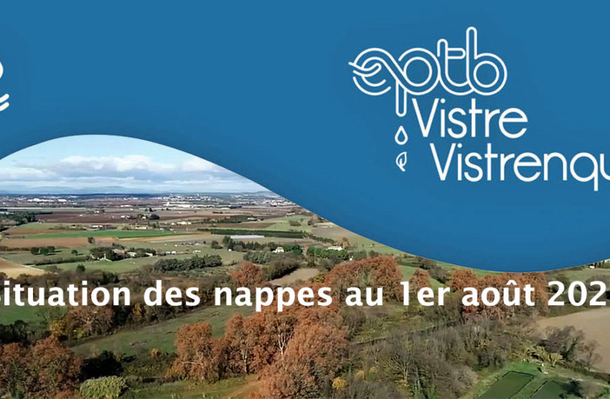 Vistre Vistrenque : La situation des nappes au 1er août 2026