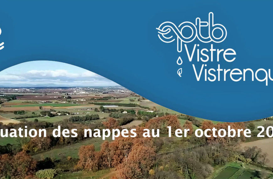 Vistre Vistrenque : La situation des nappes au 1er octobre 2026